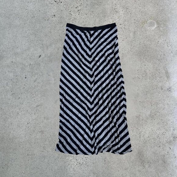 Black and grey striped maxi skirt - Picture 1 of 5